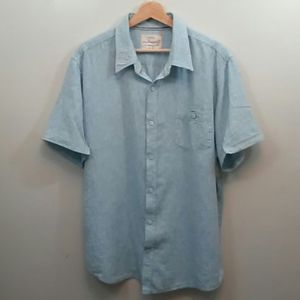 Weatherproof Vintage XXL Blue Linen Blend Shirt